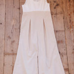 Wide pants salopette/BEIGE