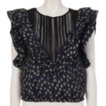 MINI FLOWER LAME TOPS/GREEN
