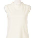 BOTTOLE NECK SLEEVELESS/ホワイト