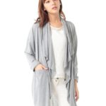 ドレープヘムトッパージャケット/杢グレー