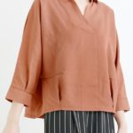 【WEB限定価格】スキッパードルマンシャツ/レンガ