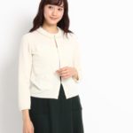 レースポケットニットカーディガン/オフホワイト(003)