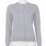 アンゴラ混カラーカーデ/ライトブルー