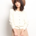 【ミリオンホット】クルーネックカーディガン/オフホワイト(003)