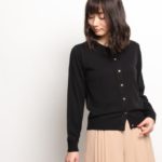 【ミリオンホット】クルーネックカーディガン/ブラック(019)
