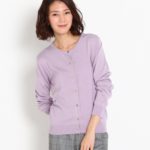 【ミリオンホット】クルーネックカーディガン/ライトパープル(081)