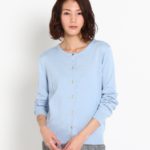 【ミリオンホット】クルーネックカーディガン/ライトブルー(091)