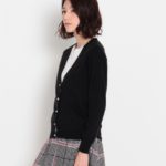 フェイクパールニットカーディガン/ブラック(019)