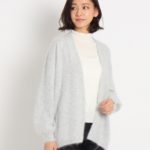 アンゴラニットカーディガン/グレー(012)