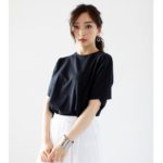 【汗消臭】【接触冷感】【UVカット】【AZUL by moussy】綿モダールSUNデオセルラウンドネック半袖プルオーバー/BLK