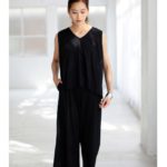 【AZUL by moussy】C/MOシルケットスムースノースリーブセットアップ/BLK