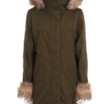 ケーブルステッチF woolコート/KHAKI