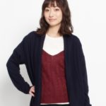 ケーブルニットキャミ×袖折り返しTシャツセット/ボルドー(064)