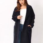 ドロップショルダーチェスターコート/ネイビー