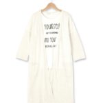 Tシャツ×ロングカーディガンセット/アイボリー(004)
