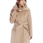 ガウンフェイクウールコート/ベージュ