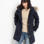 WOOLRICH フーデットダウンコート/ネイビー(093)