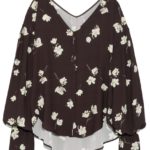 【emmi atelier】プリントルーズシャツ/BRW