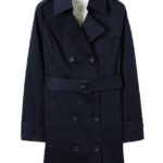ボックスプリーツベーシックトレンチコート/NAVY