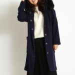 フードガウンコート/NAVY×BLACK