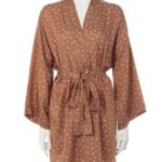 【BED&BREAKFAST】BANDB PRINT Gown/BROWN