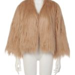 [GREED]LONG FUR Short Coat/BROWN