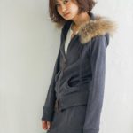 A/Wシリーズ ファー付Zipパーカー/チャコールグレー