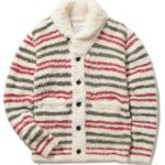 【Xmas限定】HOMME‘ジェラート’ボーダーショールカーデ/GRN