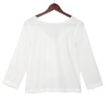 【WEB限定】◎JC パウダーシフォン リボンブラウス/White