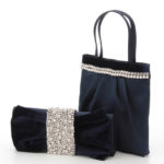 JUSGLITTY Luxe ベルベットリボンパーティBagSet/ネイビー