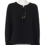 タッセルレースUP SHIRT/ブラック