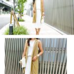 無地シンプルジレベストトップス/キャメル