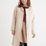 【mina 12月号掲載】【Ray 12月号掲載】フェイクムートンコート/ベージュ