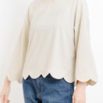 ★WEB限定★スカラッププルオーバーブラウス/アイボリー