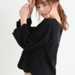 ★WEB限定★スカラッププルオーバーブラウス/ブラック