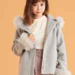 フード付ショートコート/グレー
