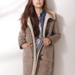 フェイクムートンダッフルコート/ベージュ