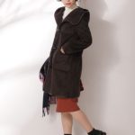 フェイクムートンダッフルコート/Dブラウン