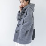 コクーンダッフルコート/トップグレー