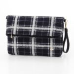 シャギーチェッククラッチＢＡＧ/ネイビー