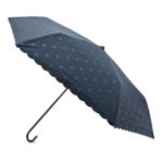 晴雨兼用ドット柄折り畳み傘/ネイビー(093)