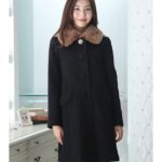 カルゼラメ入ステンロングコート/クロ