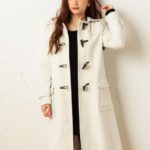 ロングダッフルコート/オフホワイト