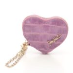 Embossing Heart Coin Charm/Purple