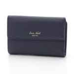 Leather Half Wallet/Navy
