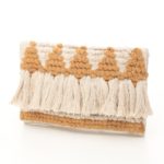 Jacquard Fringe Clutch/Camel