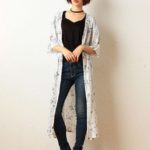 フラワーシフォンガウン/オフホワイト