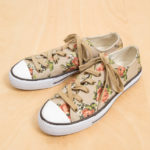 【OUTLET】ゴブランフラワープリントスニーカー/ベージュ