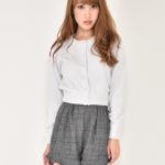 グレンチェックショートパンツ/ブラック