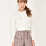 グレンチェックショートパンツ/レッド